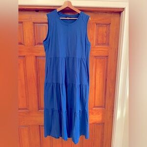 ME+EM Blue Cotton Maxi Dress Size 12